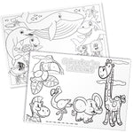 Children's Colouring Place Mat. Printed 1 Colour (Black)