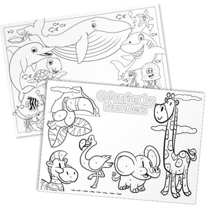 Children's Colouring Place Mat. Printed 1 Colour (Black)