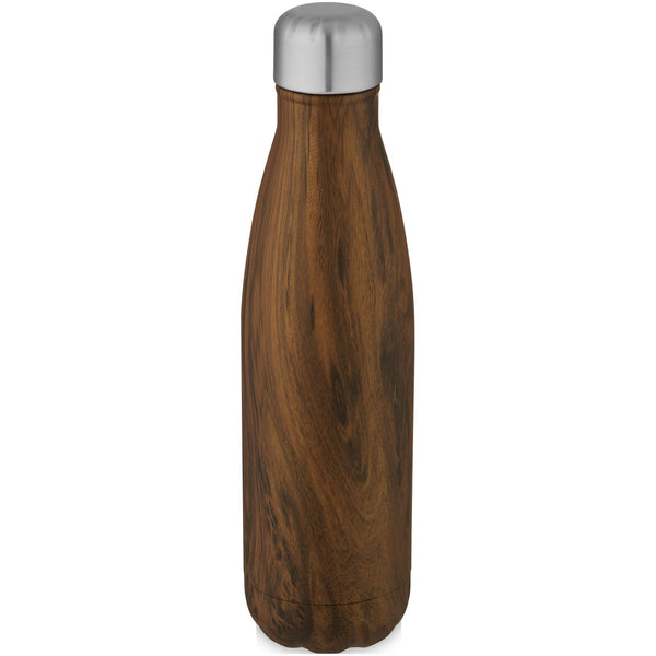 Cove 500 ml vacuum insulated stainless steel bottle with wood print