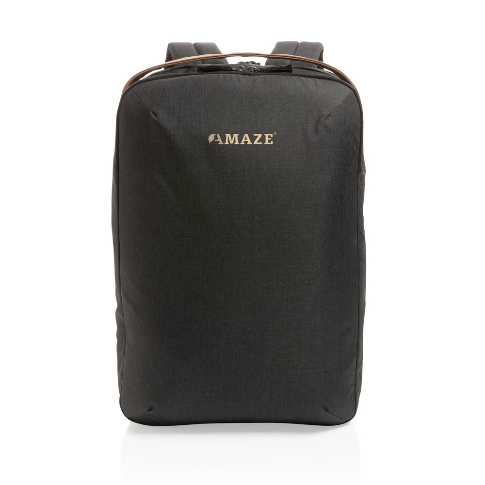 Branded Impact AWARE™ 300D two tone deluxe 15.6" laptop backpack