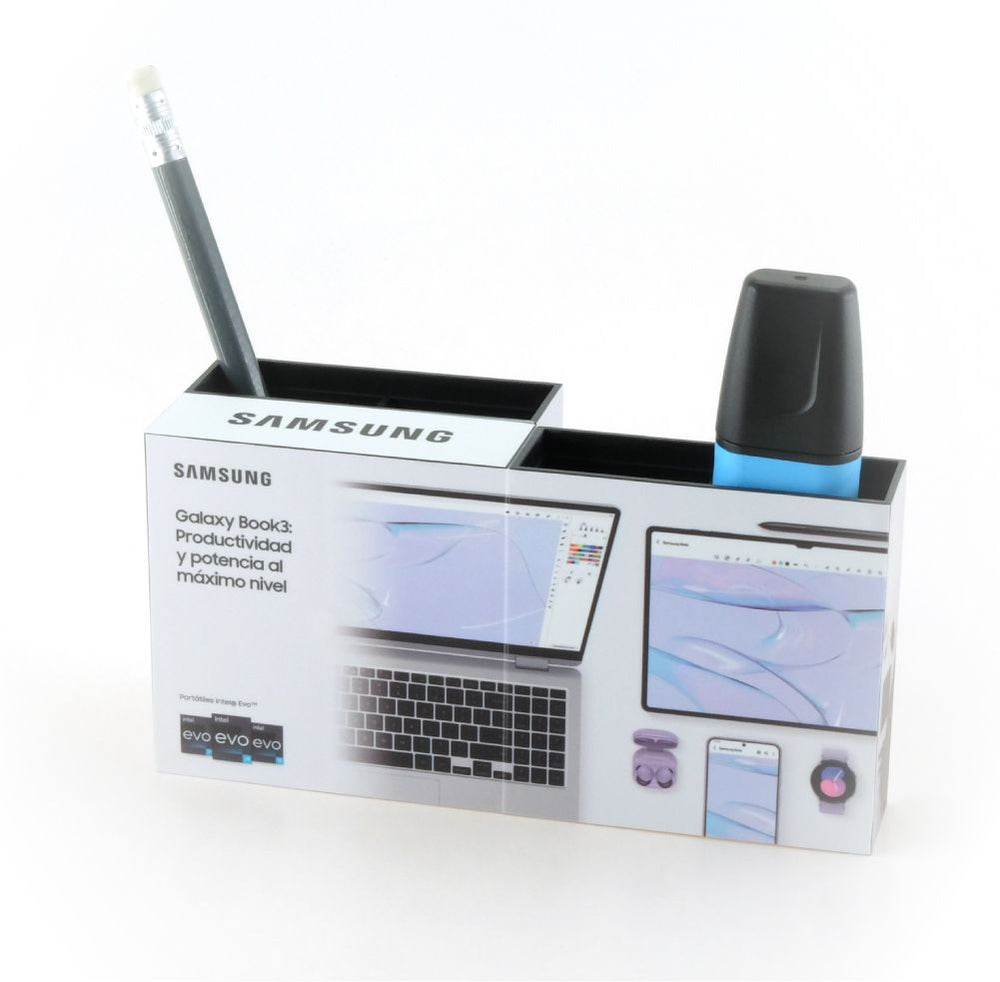 Branded Magic 3 Panel Pen Pot