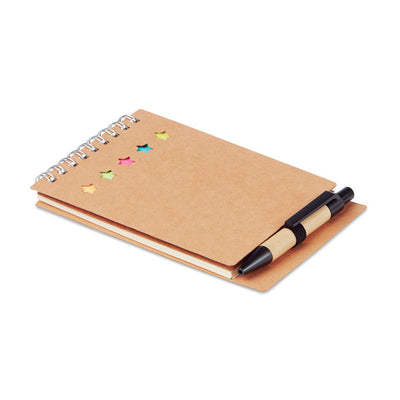 Notepad with pen and memo pad