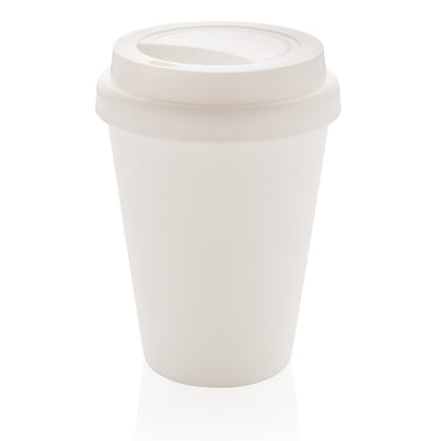 Branded Reusable double wall coffee cup 300ml