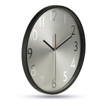 Branded Wall clock w silver background