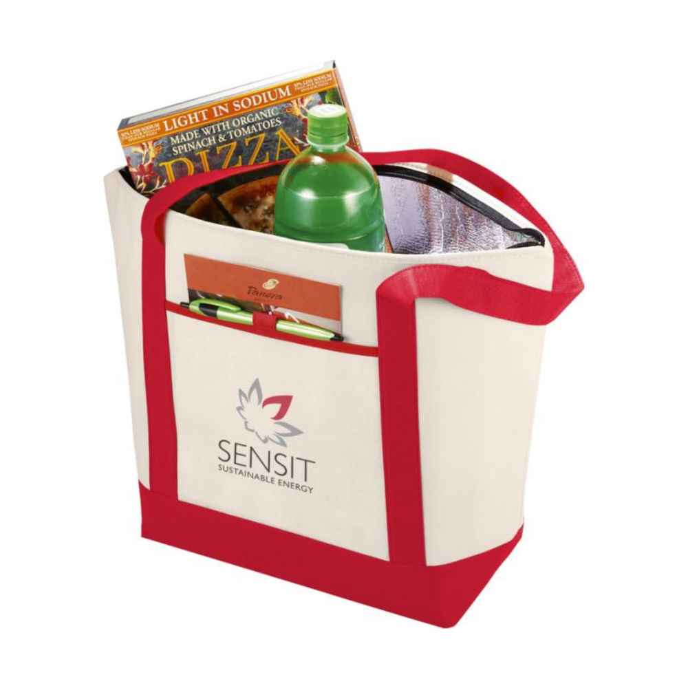 Branded Lighthouse non-woven cooler tote 21L