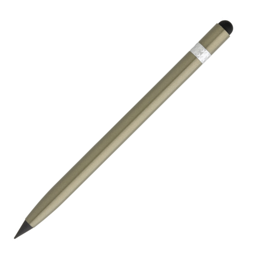 Aluminum inkless pen with eraser
