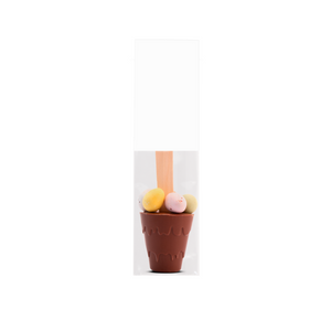 Easter, Eco Info Card, Hot Choc Spoon with Speckled Eggs, Bespoke