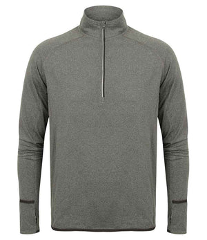 Tombo Long Sleeve Zip Neck Performance Top