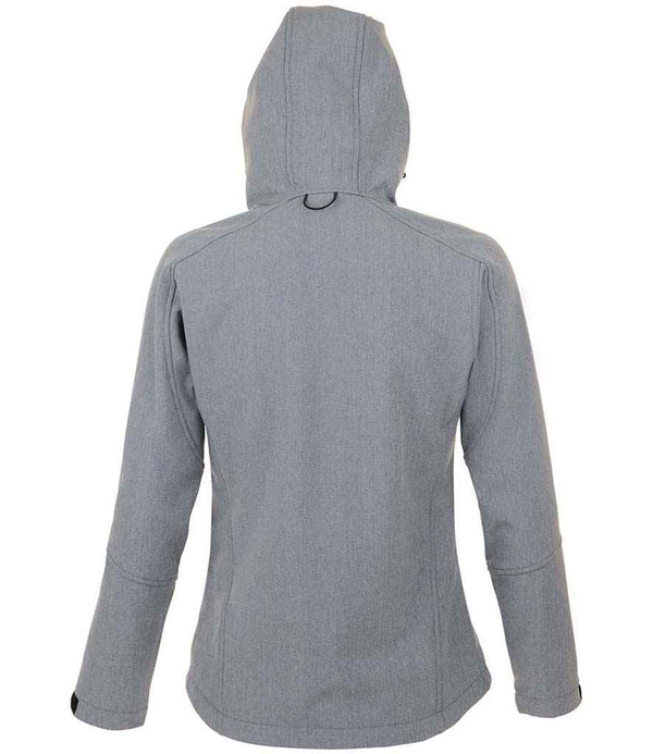 SOL'S Ladies Replay Hooded Soft Shell Jacket Grey Marl