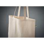 180 gr/m² Organic cotton shopping bag with Long Handles