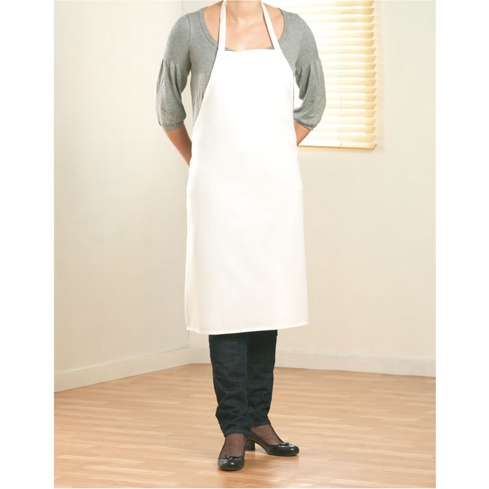 Kitchen apron in cotton White