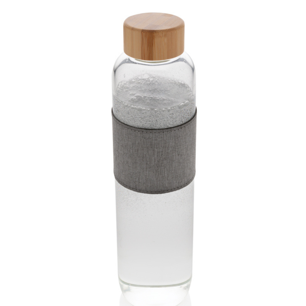 Impact borosilicate glass bottle with bamboo lid