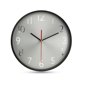 Branded Wall clock w silver background