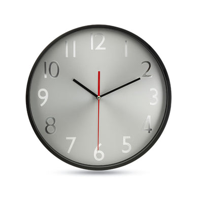 Branded Wall clock w silver background