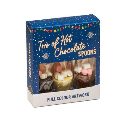 Trio of Hot Chocolate Spoon Gift - Gold - Milk & Dark