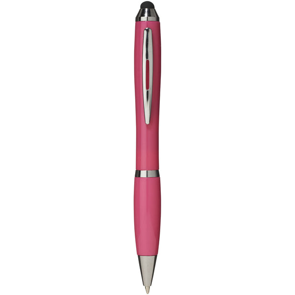 Nash stylus ballpoint pen with coloured grip in magenta