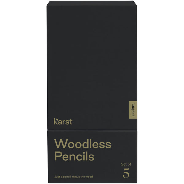 Branded Karst® 5-pack 2B woodless graphite pencils