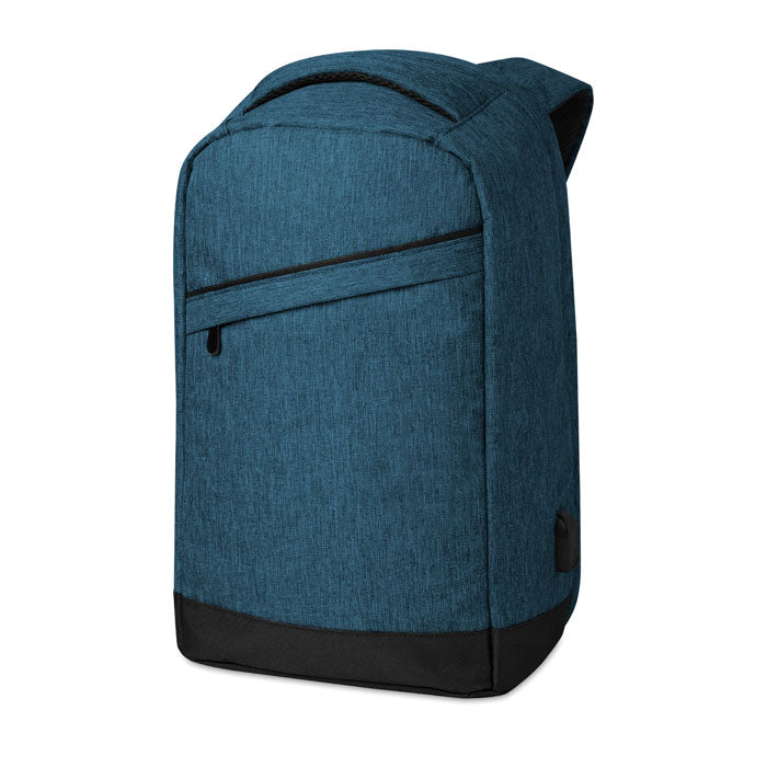 Branded 2 tone backpack incl USB plug