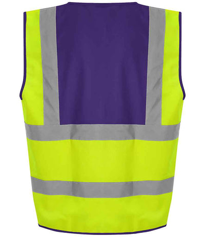 Pro RTX High Visibility Waistcoat Yellow/Purple