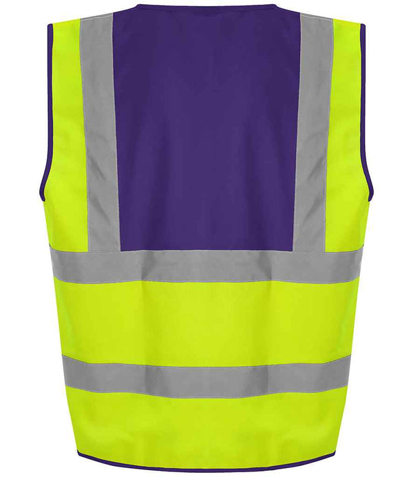 Pro RTX High Visibility Waistcoat Yellow/Purple