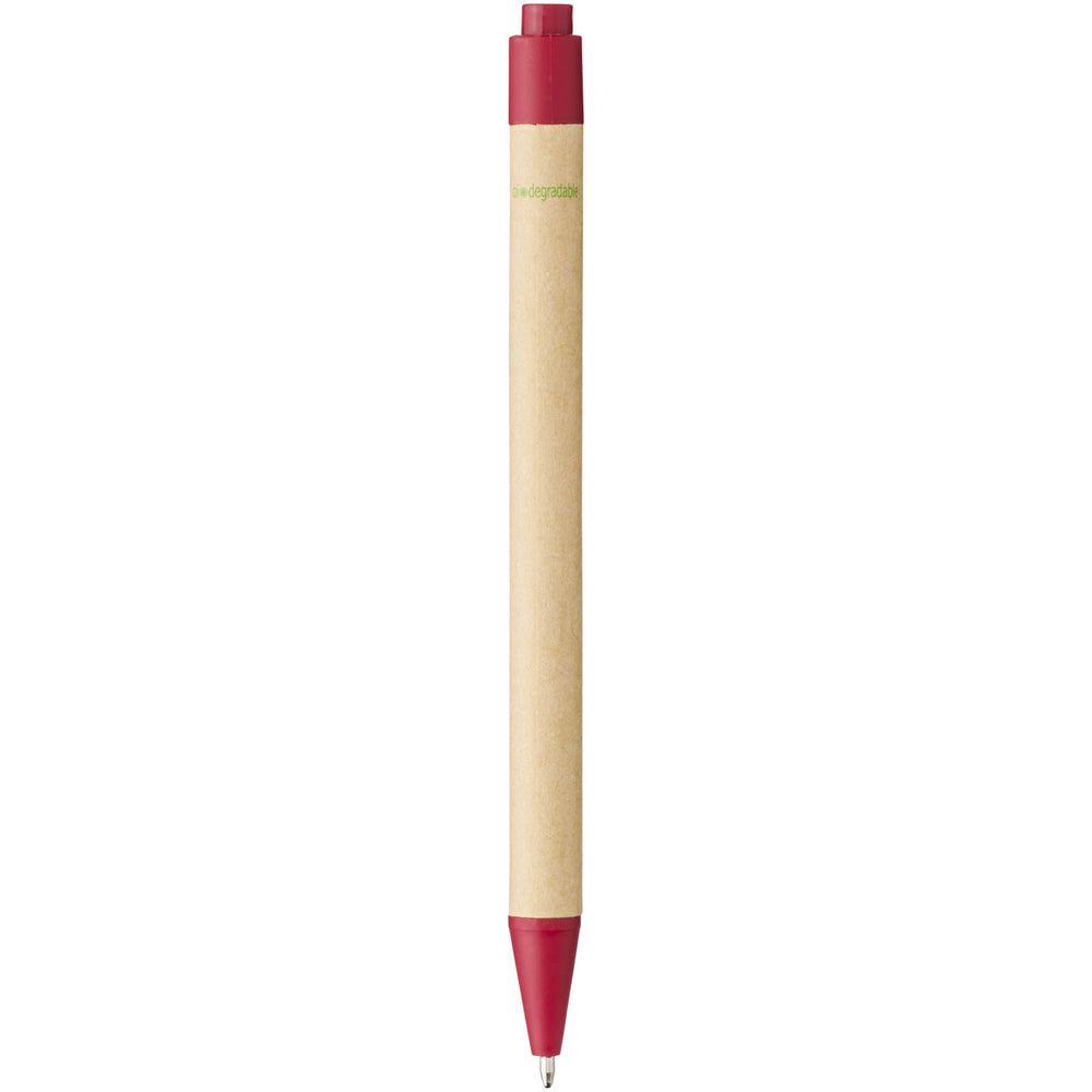 Branded Berk recycled carton and corn plastic ballpoint pen