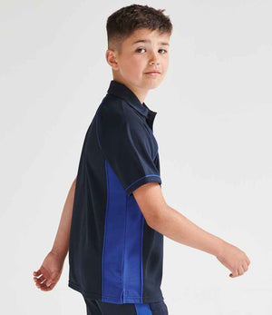 Finden + Hales Kids Performance Piped Polo Shirt Navy/Royal Blue/Royal Blue