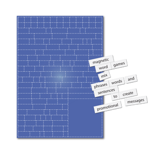 Magnet with kisscuts of words