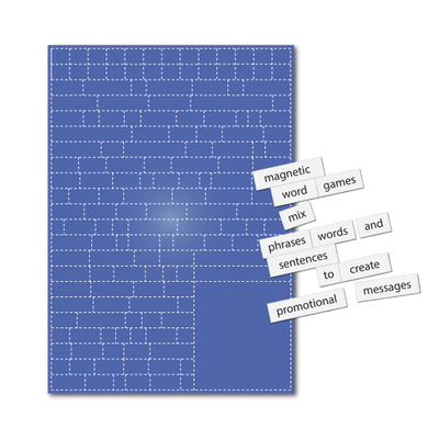 Magnet with kisscuts of words