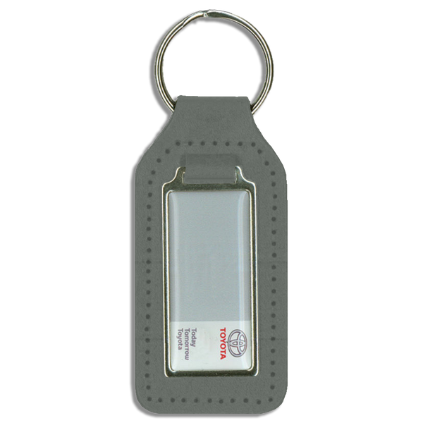Long Square Shaped Keyfob with Domed Medallion