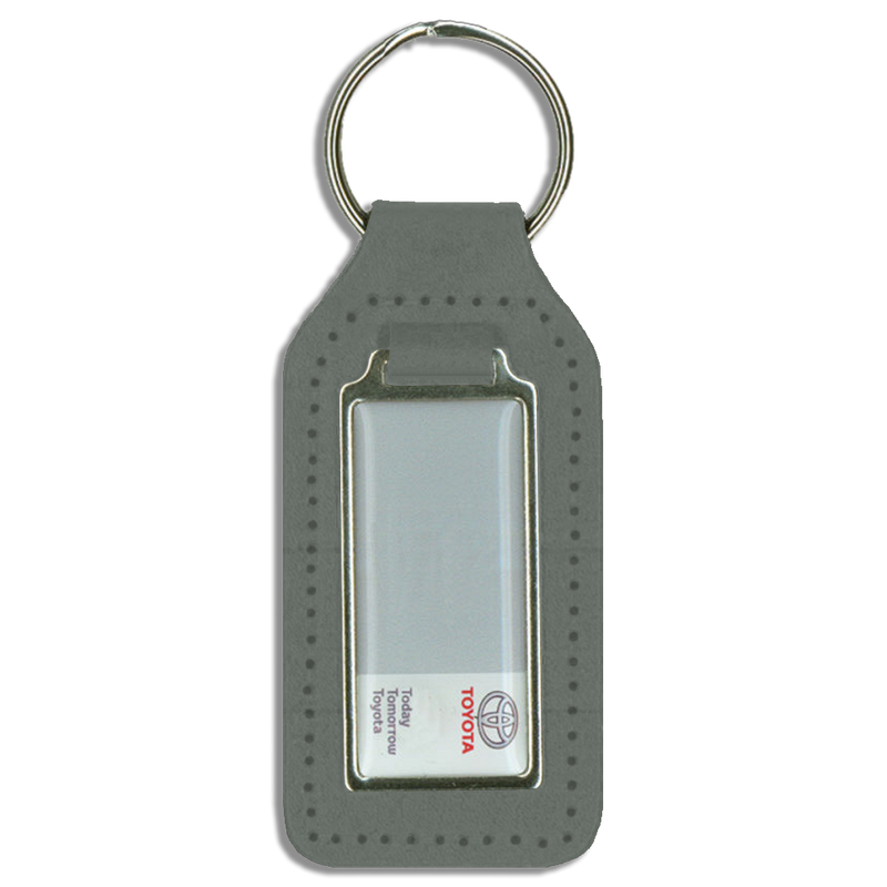 Long Square Shaped Keyfob with Domed Medallion