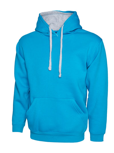 Branded Contrast Hooded Sweatshirt