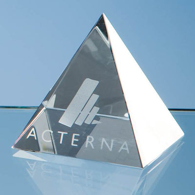 6.5cm Optical Crystal 4 Sided Pyramid