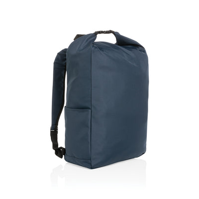 Branded Impact AWARE™ RPET lightweight rolltop backpack