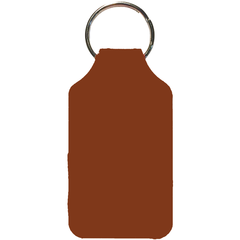 Recycled Imitation Leather Key Fob - Square Shape
