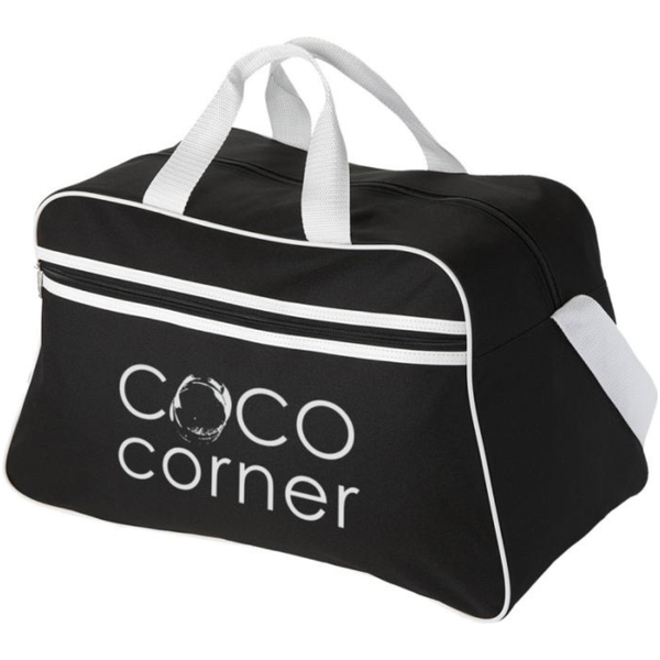 Branded San Jose 2-stripe sports duffel bag 30L