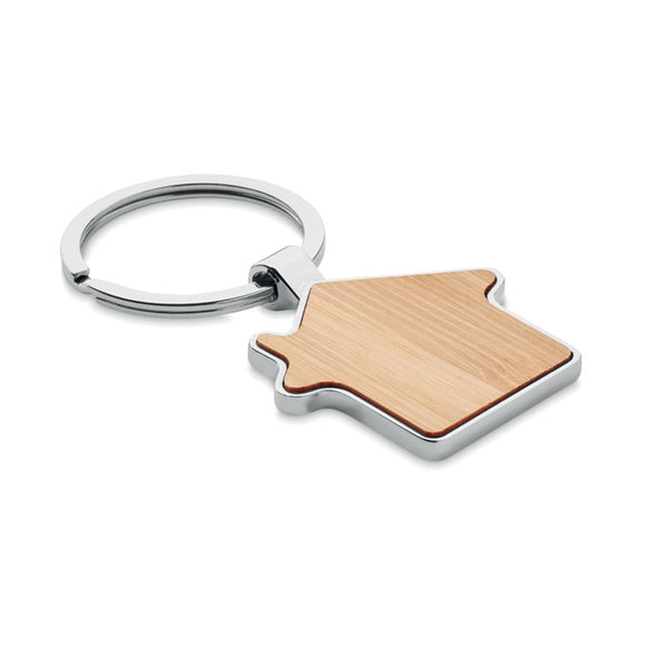 Branded House key ring metal bamboo