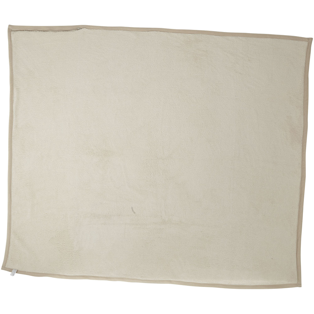 Branded Springwood soft fleece and sherpa plaid blanket