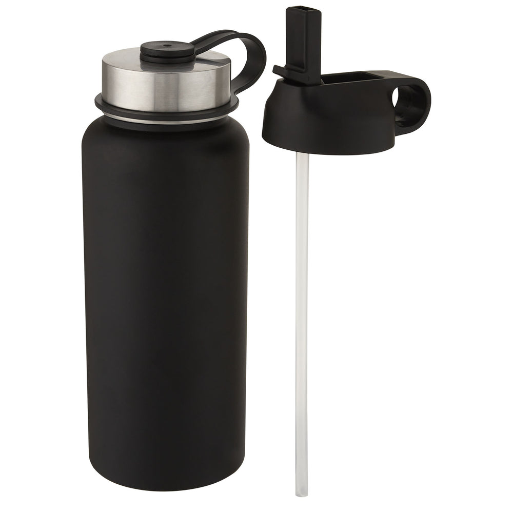 Branded Supra 1 L copper vacuum insulated sport bottle with 2 lids