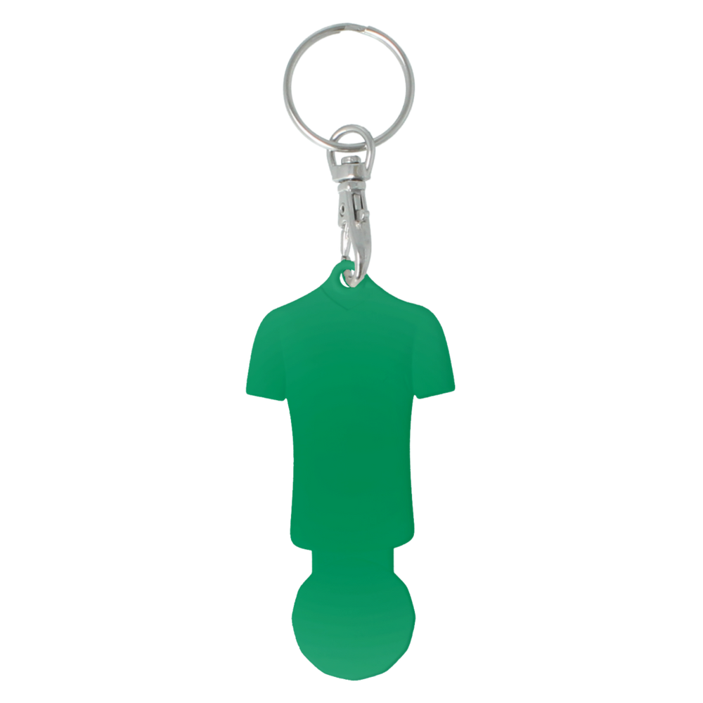 Football Shirt Shaped Trolley Coin Keyring