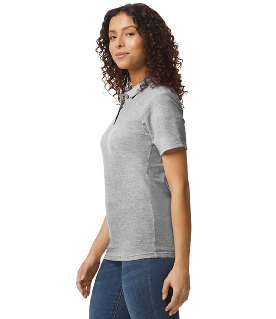 Branded Gildan Ladies SoftStyle® Double Piqué Polo Shirt