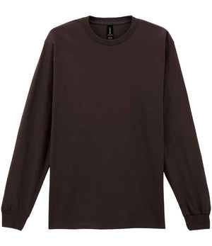 Gildan Ultra Cotton™ Long Sleeve T-Shirt Dark Chocolate