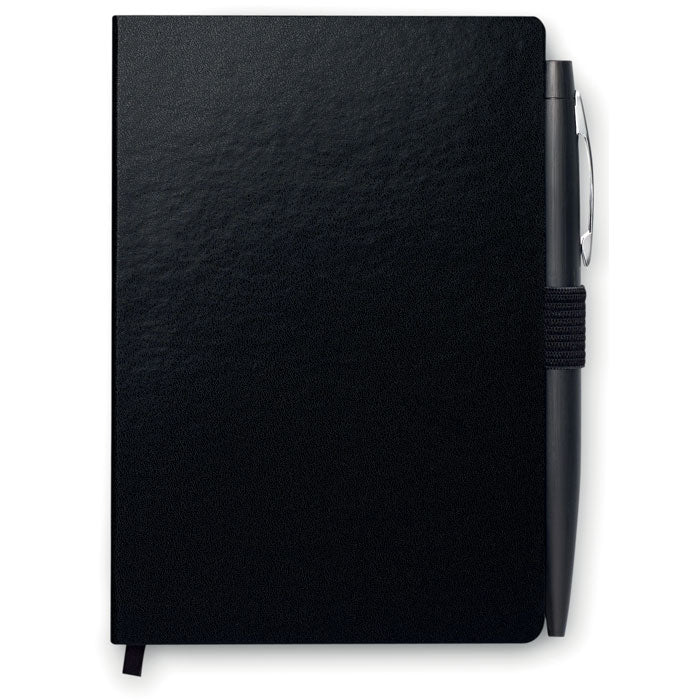 Branded A6 notebook with pen 72 lined
