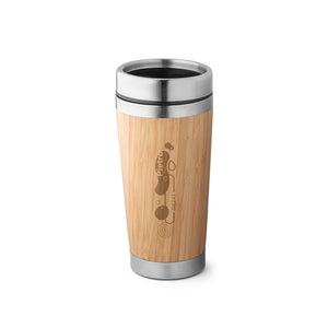 Bamboo Double Wall Travel Mug | Branded Bamboo Travel Mug