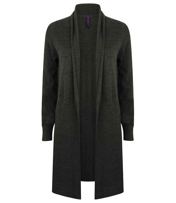 Branded Henbury Ladies Longline Open Cardigan