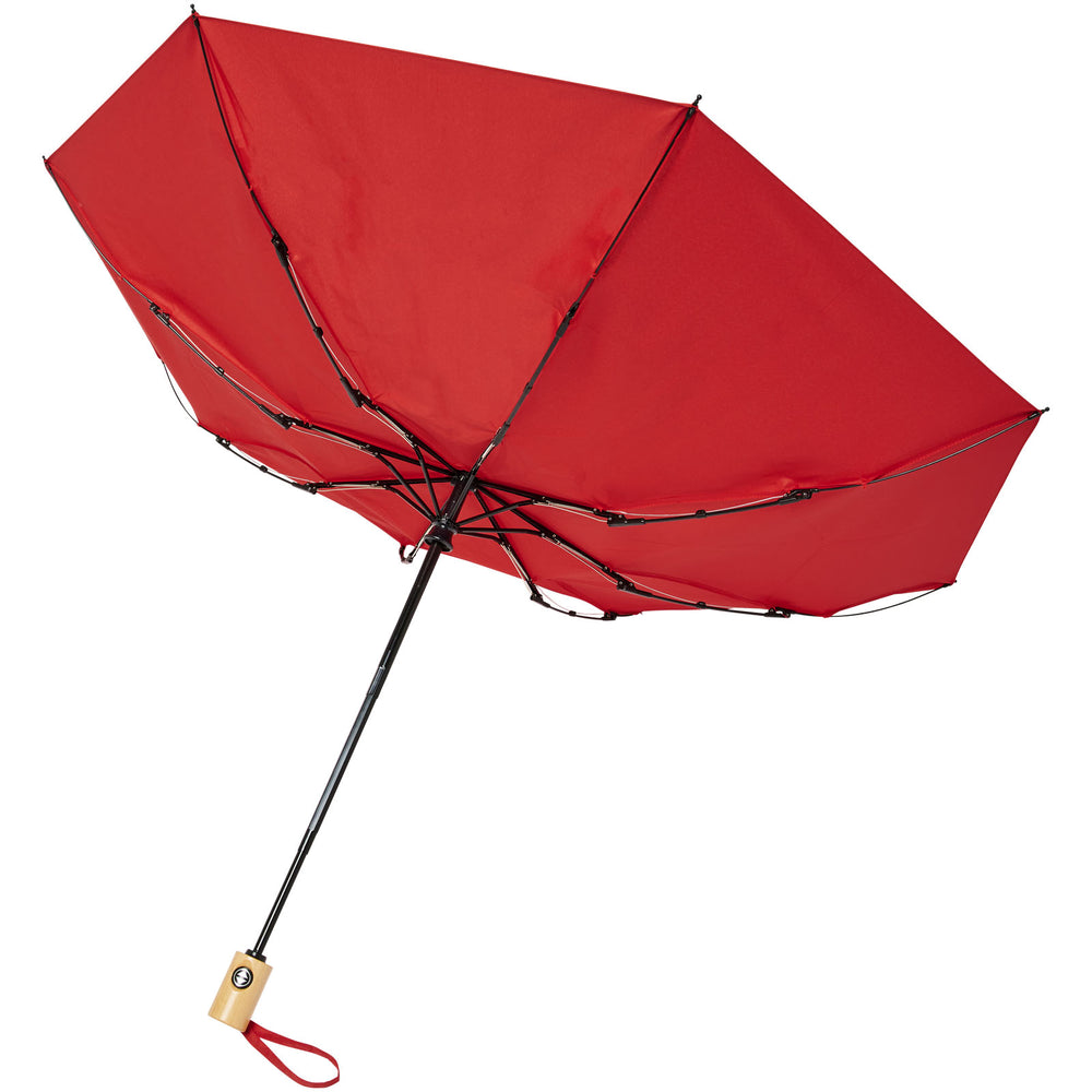 Branded Bo 21" foldable auto open/close recycled PET umbrella