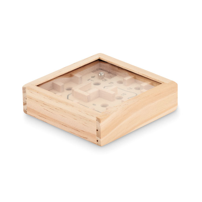 Branded Pine wooden labyrinth game