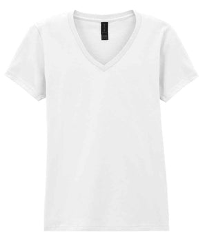 Gildan Ladies SoftStyle® V Neck T-Shirt White