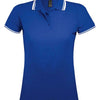 Branded SOL'S Ladies Pasadena Tipped Cotton Piqué Polo Shirt