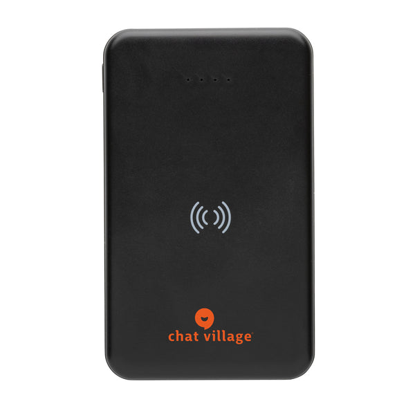 Branded RCS recycled plastic 5.000 mAh 5W wireless powerbank