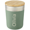 Lagan 300 ml copper vacuum insulated stainless steel tumbler with bamboo lid